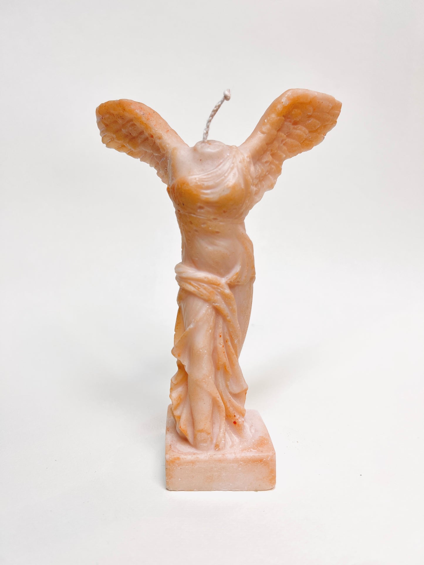 Goddess of Victory Sculpture Candle 7" Blood Orange and Amber