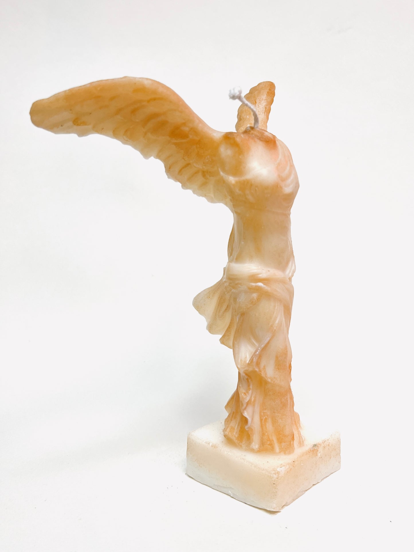 Goddess of Victory Sculpture Candle 7" Blood Orange and Amber